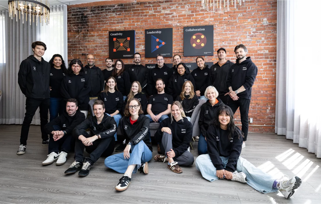 Tiller team wearing new branded apparel