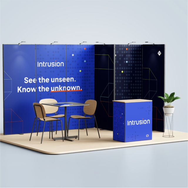 Intrusion Website exhibit with rebrand
